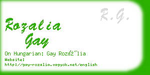 rozalia gay business card